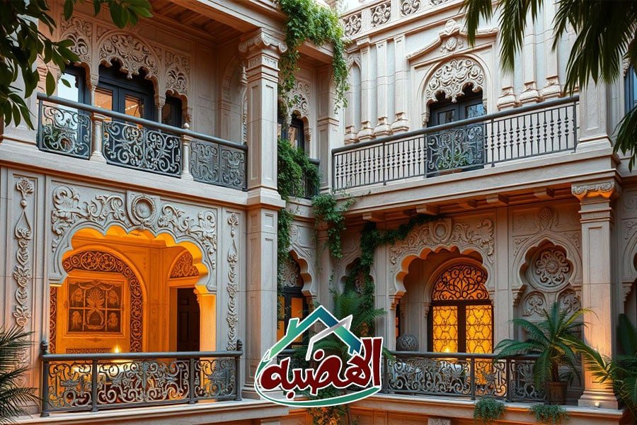 ديكورات حجر هاشمي نحت بلكونات 