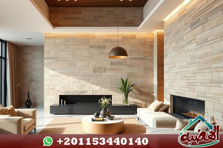 ديكورات حجر داخلي للمنازل