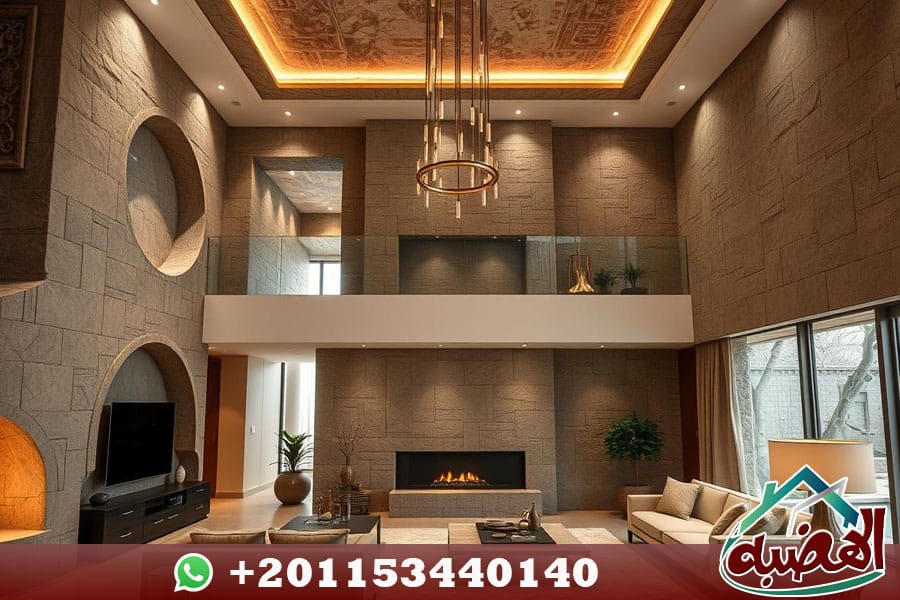 ديكورات حجر داخلي للمنازل