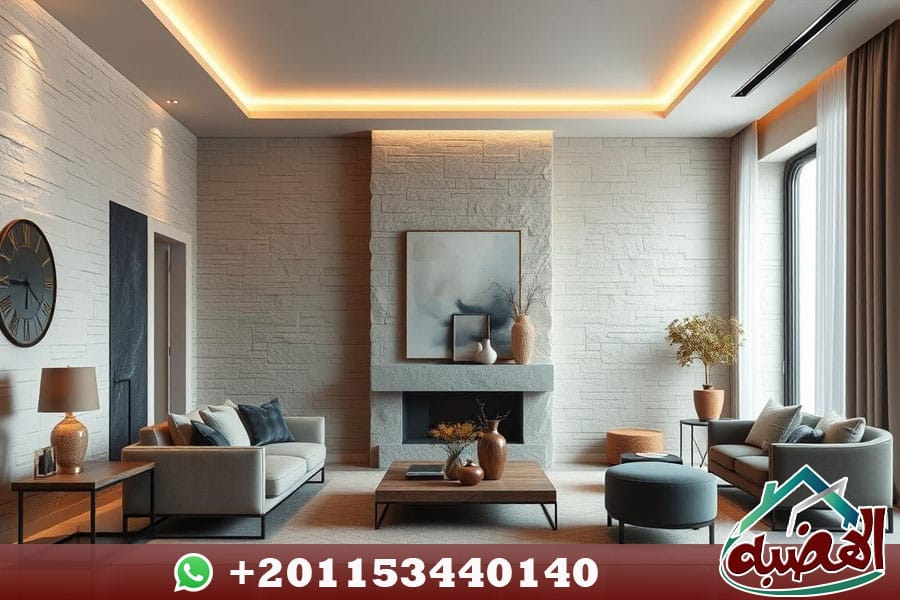 ديكورات حجر داخلي للمنازل